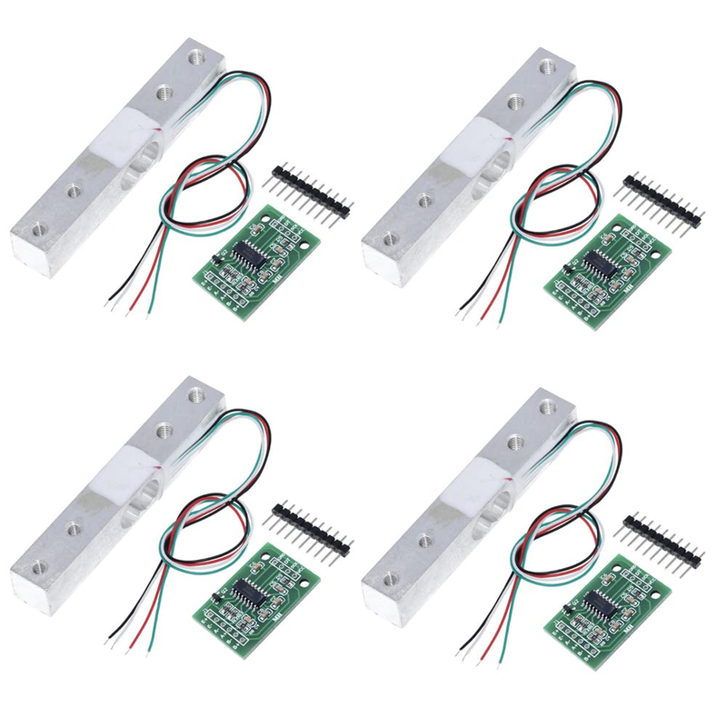 Shanghj 4 Sets Digital Load Cell Weight Sensor + HX711 ADC Module Weighing Senso