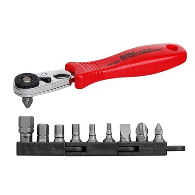 ANEX Ratchet Driver Compact Bit 52 Straight Bit 10 Pieces