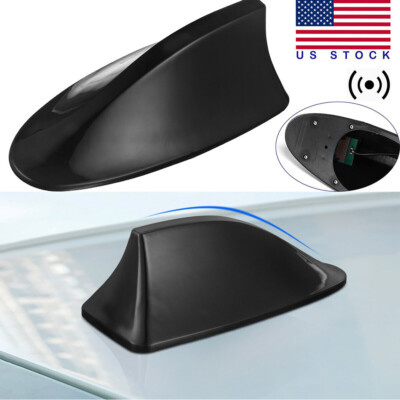 New Shark Fin Roof Antenna Cover Car Radio FM/AM Signal Aerial Black