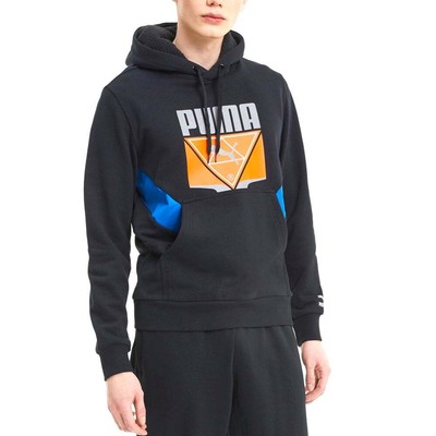 

Puma Tfs Winterized Pullover Hoodie Мужская черная повседневная верхняя одежда 598099-51, Черный