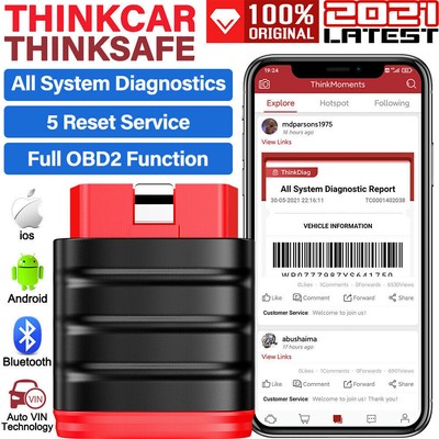 OBD2 Scanner Check Engine All System Code Reader for iPhone/Android Diagnostic