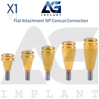 Straight Flat Attachment Prosthetic System Narrow NP Conical Connection
