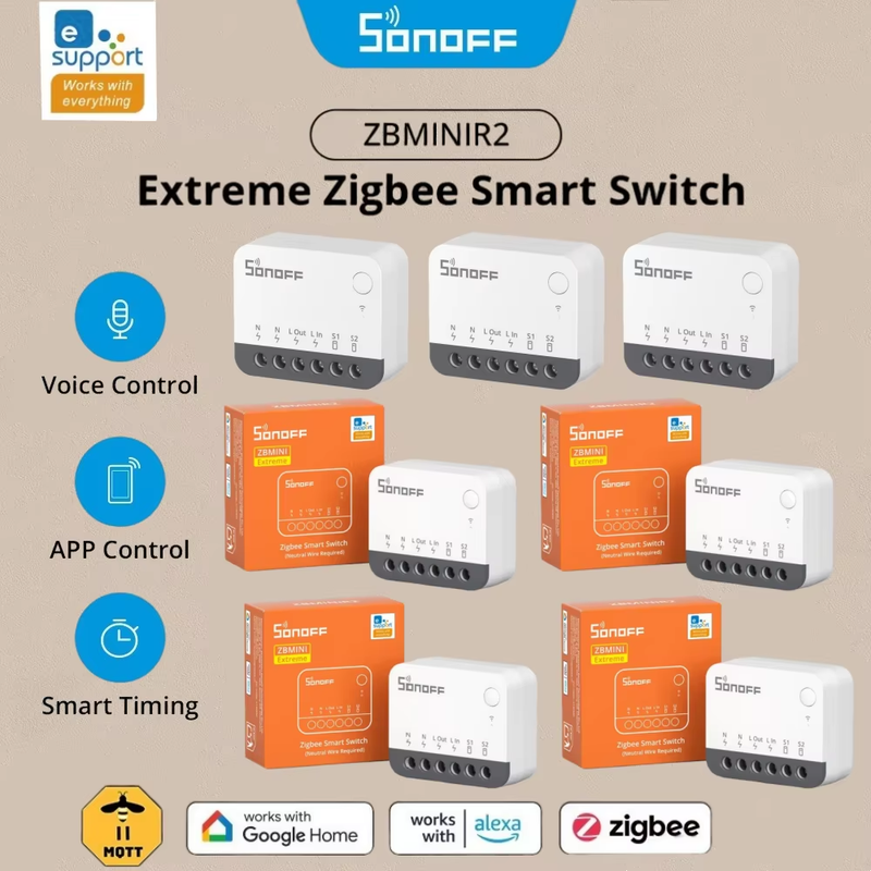ZBMINIR2 Extreme Zigbee Switch Zbmini R2 Etach Relay External Switch Remote Co