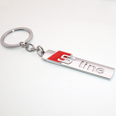 Universal S-line Logo Alloy Car Keychain Ring Decoration Gift Emblem Sport RS