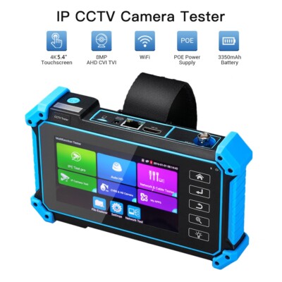 5'' Touch Screen WIFI IP Camera Tester 8MP AHD CVI TVI CVBS IPC Tester 4K Video