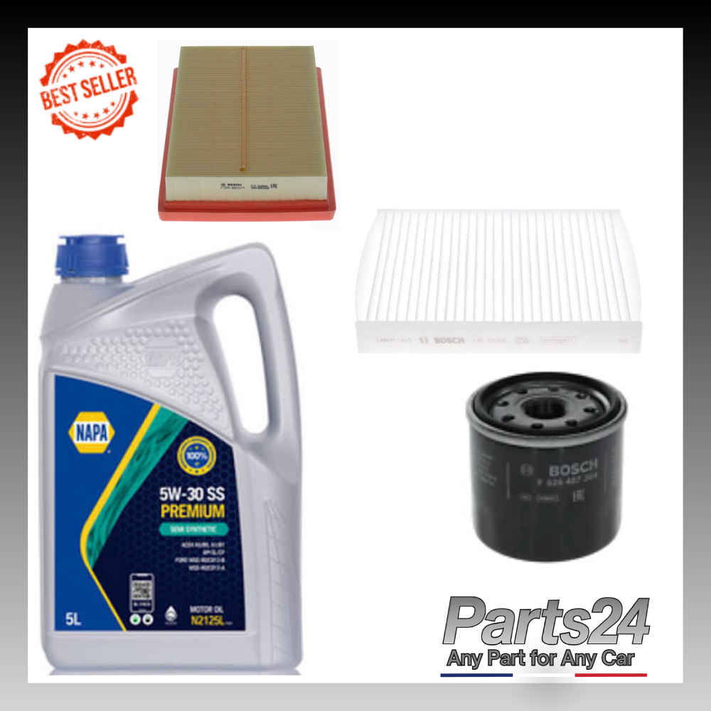 Service Kit Fits Toyota RAV-4 2.5 2018-2026 Bosch Air Oil Cabin Filters & 5L Oil