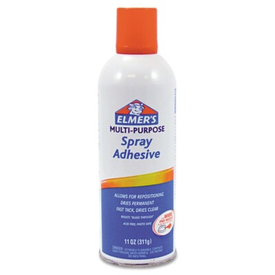 Elmer's E451 11 oz Dries Clear Multi-Purpose Spray Adhesive New