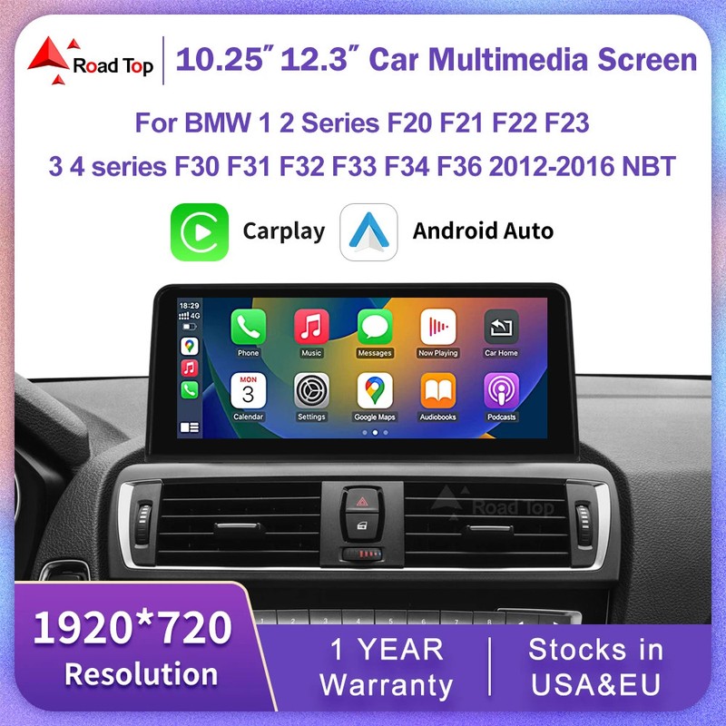 Schermo BMW Touch 10.25 Autoradio CarPlay Android Auto BMW Serie 1 2 3 4 F20 F30