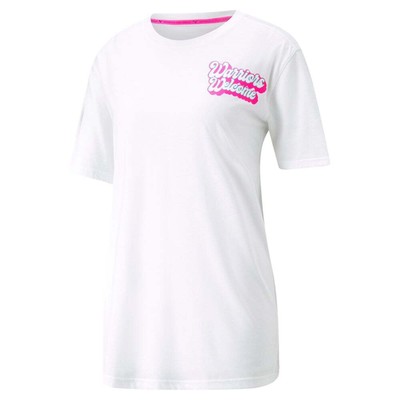 

Женская белая повседневная футболка Puma Bfb X с круглым вырезом и короткими рукавами 52263302, Белый