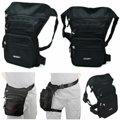 Waist Belt Drop Leg Thigh Bag Black Holster Fanny Pack Utility Outdoor Hip Pouch