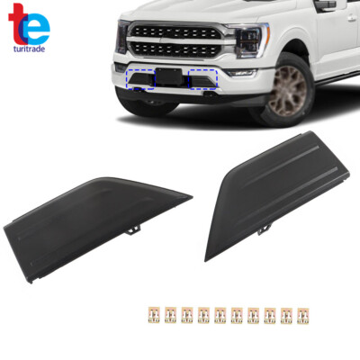 2x Front Bumper Guard Insert Pad End Cap Cover For Ford F150 2021-23 Left+Right