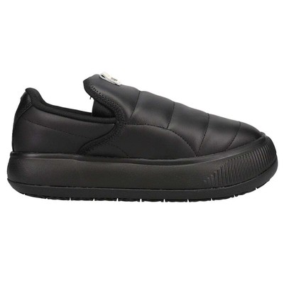

Женские черные кроссовки Puma Suede Mayu Leather Slip On, повседневная обувь 384430-01, Черный, Puma Suede Mayu Leather Slip On