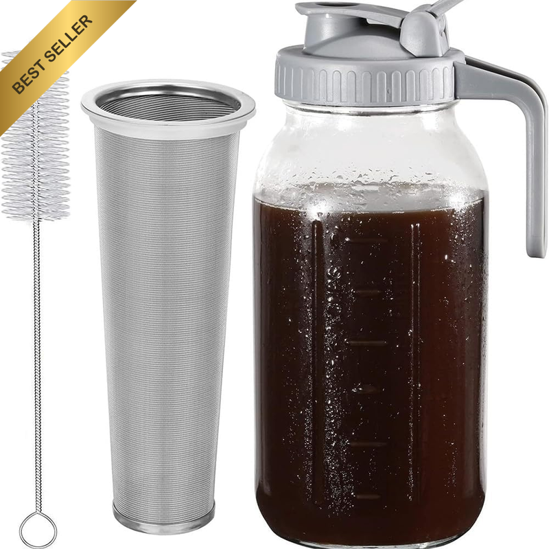 Cold Brew Coffee Maker Pitcher,With Coffee Filter and Cleaning Brush,Cold Brew C