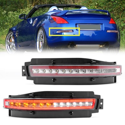 Clear 4-in-1 Rear Fog Brake Light Turn Signal Backup Lamp For Nissan 350Z 03-09