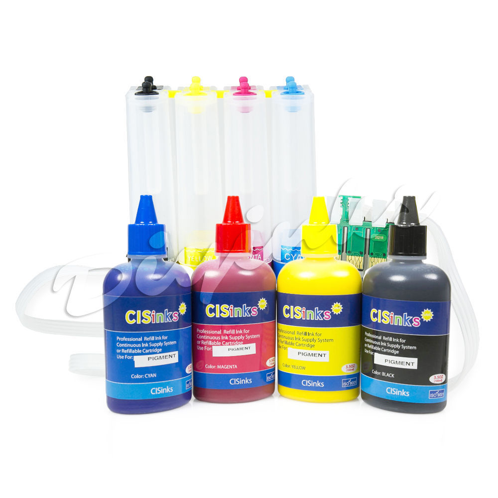 Epson WF-7710 WF-7720 WF-7210 Continuous Ink Supply System and Refill Ink Set