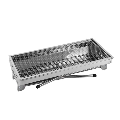 BBQ Edelstahl Grill Holzkohlegrill Camping Standgrill Tragbar Klappgrill Outdoor