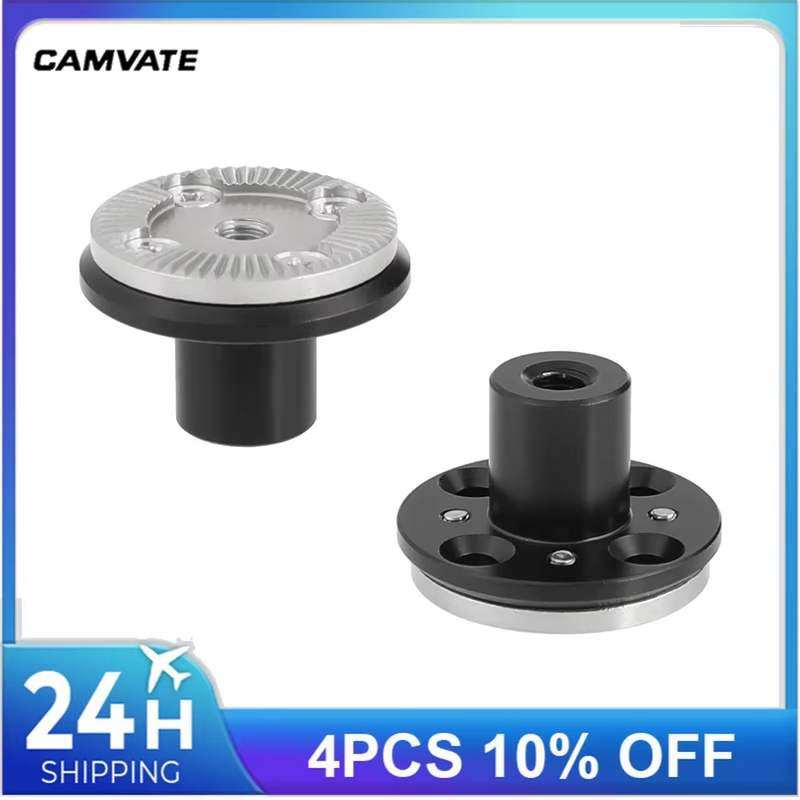 Standard M6 Thread ARRI Rosette Mount With 15mm Micro Rod & 1/4''-20 Thread Hole