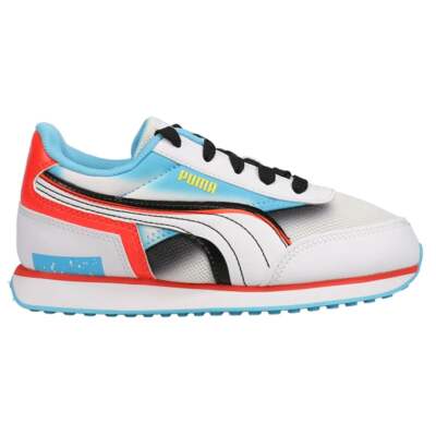 

Белые кроссовки Puma Future Rider Airbrush Toddler Boys Повседневная обувь 382760-01, Белый, Puma Future Rider Airbrush Toddler