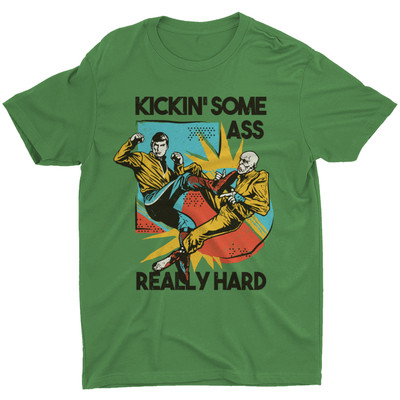 Kicking Some Ass Really Hard T Shirt Funny Quote Humor Sarcastic Graphic Vintage