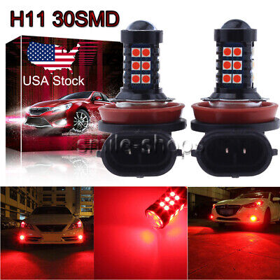 H11 H8 H9 H16 3030 30SMD LED Fog Light Bulb Conversion Kit Upgrade Super Red
