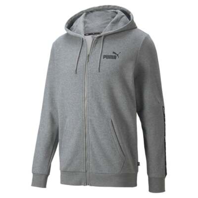 

Puma Ess+ Tape FullZip Hoodie Mens Grey Casual Topwear 84876803