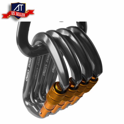 WHOLESALE LOT 12 24 50 100 PCS ALUMINUM D SHAPED CARABINER BELT CLIP 1-7//8/"