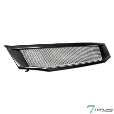 Topline For 2008-2010 Accord 4 Door Sedan Aluminum Mesh Front Bumper Grille -Blk