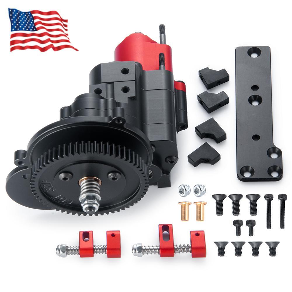 Metal Cutoff Gearbox 2 Speed Transmission for 1/10 Axial SCX10 RC Crawler Car