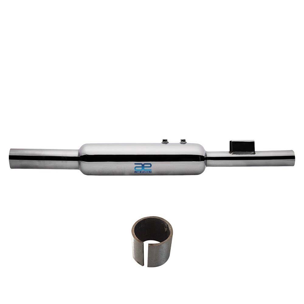 Short Bottle Empty Silencer Exhaust+Bush For Royal Enfield Bullet Classic 