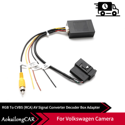 RGB To CVBS (RCA) AV Signal Converter Decoder Box Adapter For Volkswagen Camera