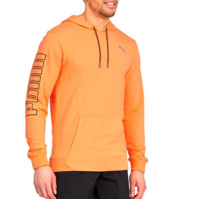 

Puma Pivot Warm Up Pullover Hoodie Mens Size  Повседневная верхняя одежда 519552-03, Оранжевый