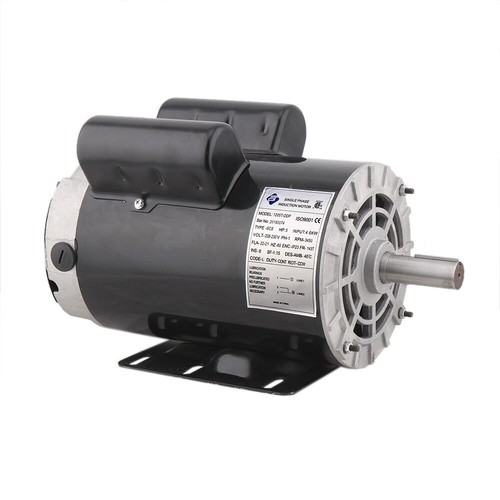 5HP Air Compressor Duty Electric Motor 22Amp 3450 RPM 56 Frame 7/8