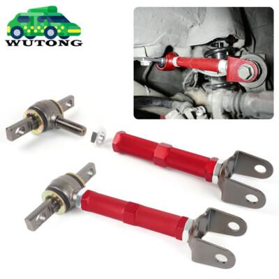 Red Adjustable Rear Control Camber Arms for 01-05 Honda Civic 02-06 Acura RSX