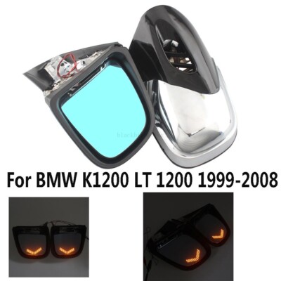 Motorcycle Rearview Side LED Integrated Mirror For BMW K1200 LT 1200 1999-2008