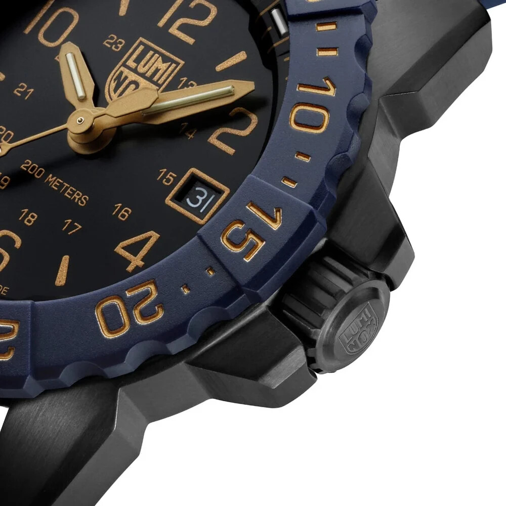 Pre-owned Luminox Navy Seal Foundation Back To The Blue Military Watch 45mm Xs.3255.cb.ns
