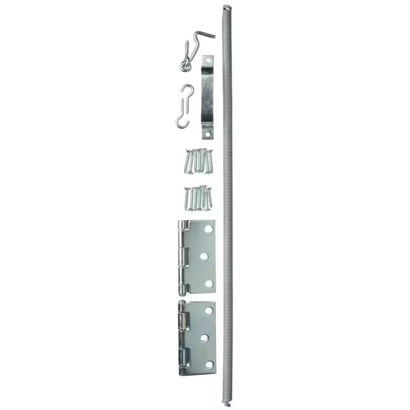 Wright Products Screen Door Hardware Kit Wood Door Hinges Spring Handle Lock