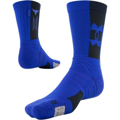 Under Armour U749 UA Playmaker Project Rock 1-Pair Crew Socks, Royal, Large