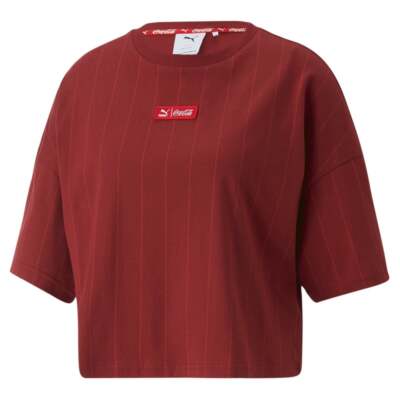 

Puma C. Cola X Relaxed Crew Neck Short Sleeve TShirt Womens Size  Casual Tops, Красный