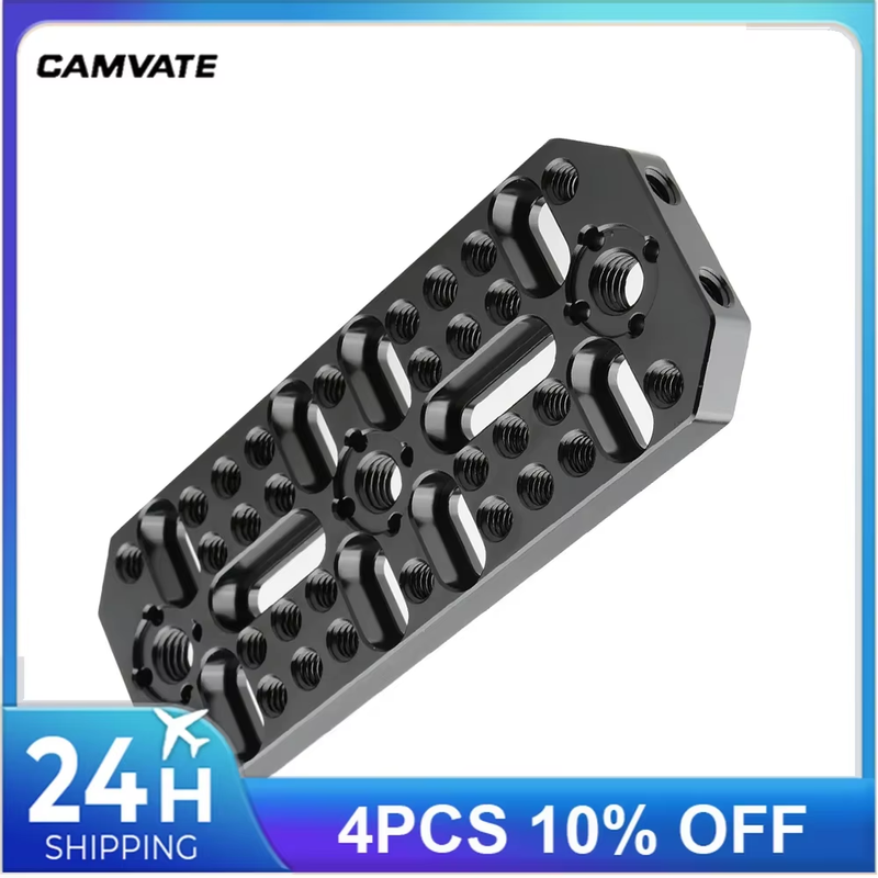 Multi-purpose Cheese Plate With 1/4"-20 Threaded Holes & 3/8"-16 ARRI Locating P