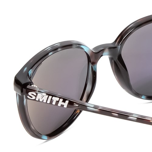 Pre-owned Smith Cheetah Ladies Cateye Sunglasses Sky Tortoise/cp Polarize Blue Mirror 54mm In Multicolor