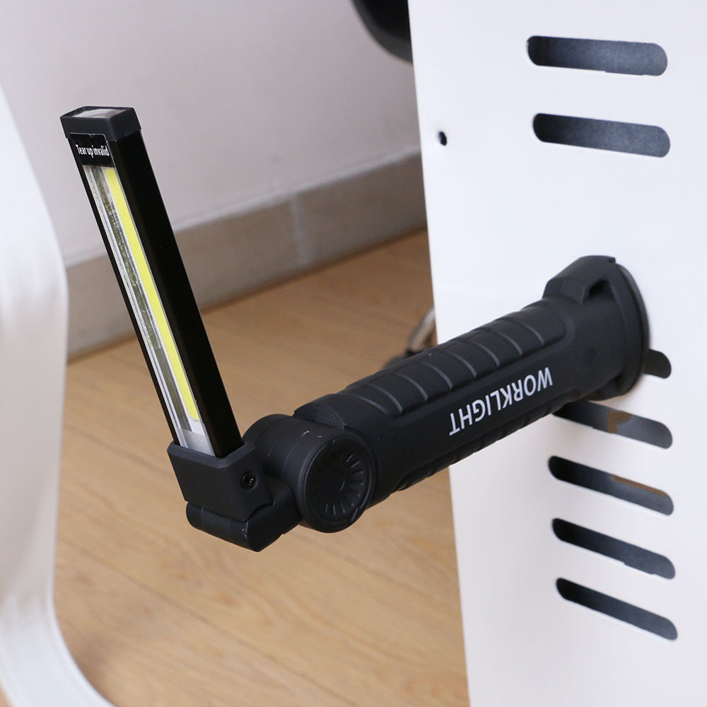 Rechargeable COB LED Slim Work Light Lamp Flashlight Magnetic Foldable Inspect