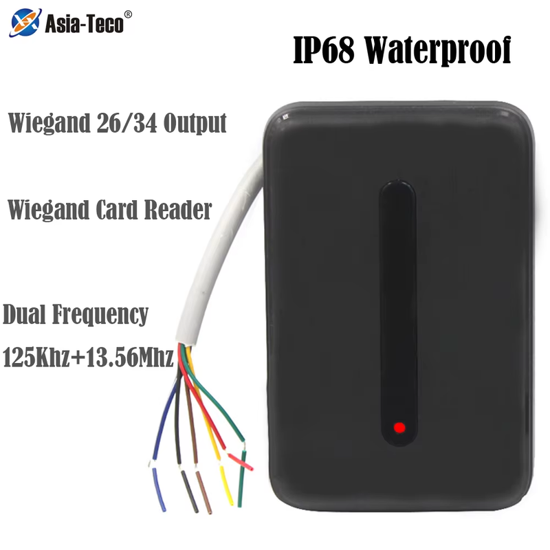 Access Control Card Reader RFID Reader IP68 Waterproof Dual Frequency 125KHz + 1