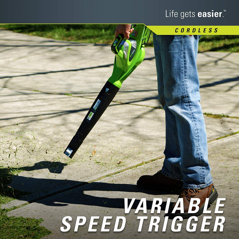 Greenworks Leaf Blower Cordless Variable Speed Garden Power Tools 150 MPH 40V