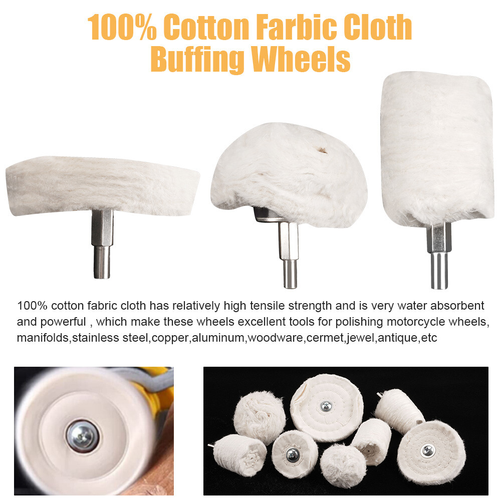 Car Motorcycle Polisher Polishing Buffing Pad Mop Wheel Kit Set for Drill Rotary