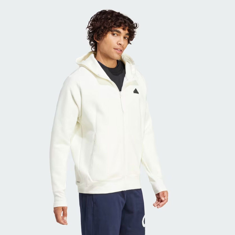 Adidas Original Mens ZNE PREMIUM FULL ZIP HOOD JACKET IR5208 WHITE