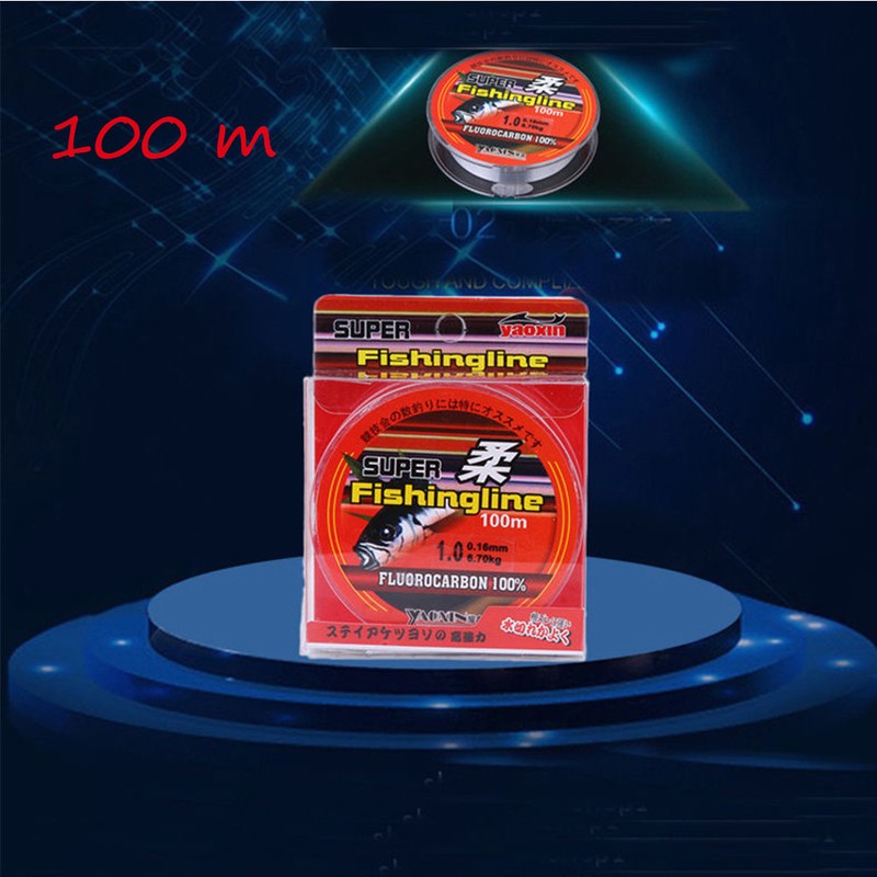 100M Super Strong 100/% Fluorocarbon Monofilament Nylon PA Fishing Line 0.8-6LB
