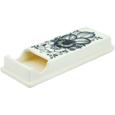 faience Matchbox Holder 9'' Black