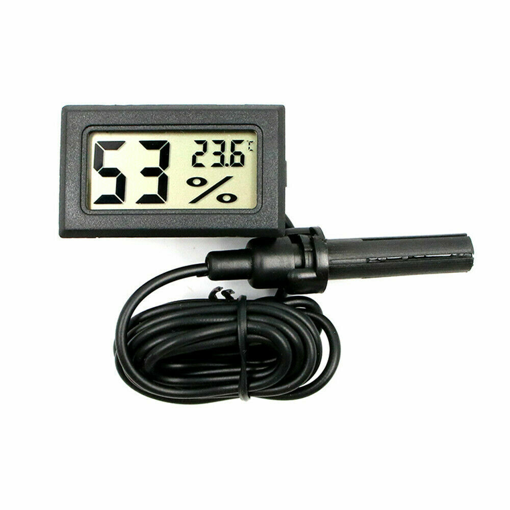 LCD Digital Thermometer Hygrometer Aquarium Humidity Meter Gauge Fahrenheit