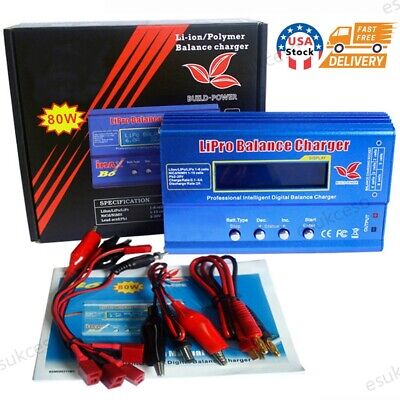 For iMAX B6 AC 80W Digital LCD RC Lipo LiFe NiMh NiCD Battery Balance Charger