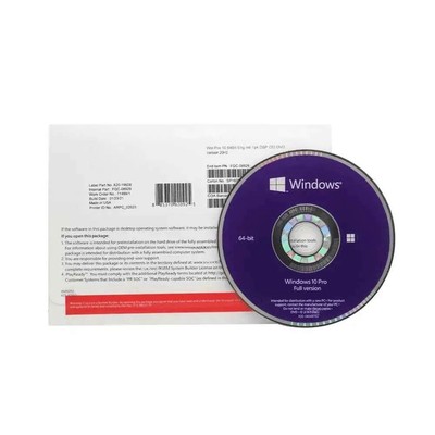 Genuine Microsoft Windows 10 Pro 64Bit, With DVD Installer, With Free Shipping